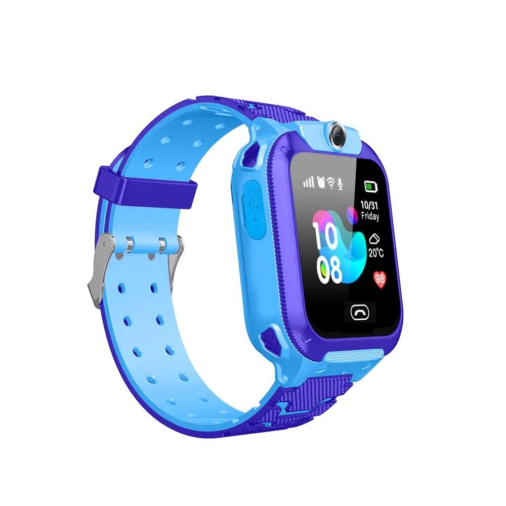 SmartWatch pentru copii cu functie telefon (SIM), 2G, Camera, Functie Monitorizare, Localizare LBS, Apelare SOS, Agenda telefonica, Bleu
