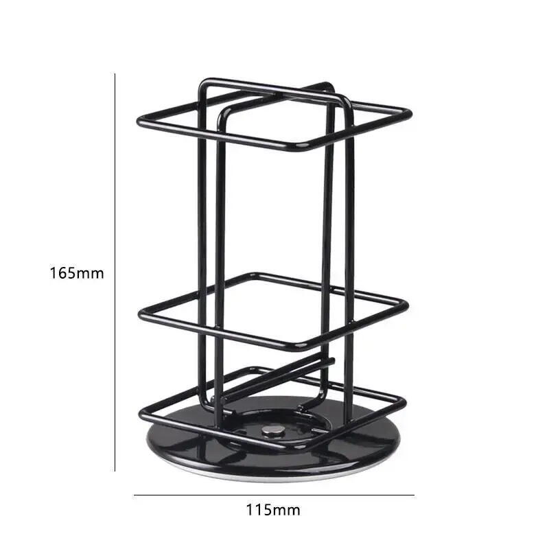 Suport 4 cutii capsule Nespresso, Rotativ, Negru