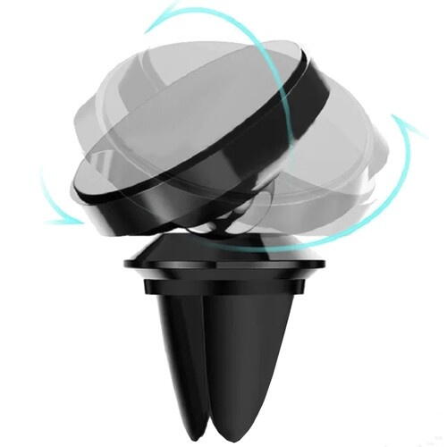 Suport auto magnetic pentru telefon, Reglabil 90°, Prindere aeroterma, Rotire 360 grade, 4.5 x 3.4 x 3.4 cm