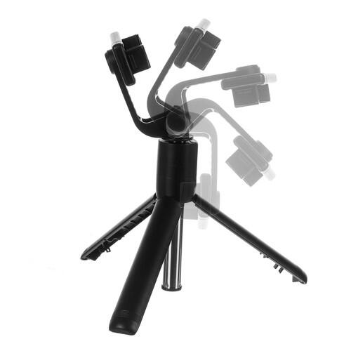 Selfie stick multifunctional, Trepied, Suport pentru telefon, Bluetooth 4.0, telecomanda detasabila, Telescopic, Compatibil iOS/Android, Negru
