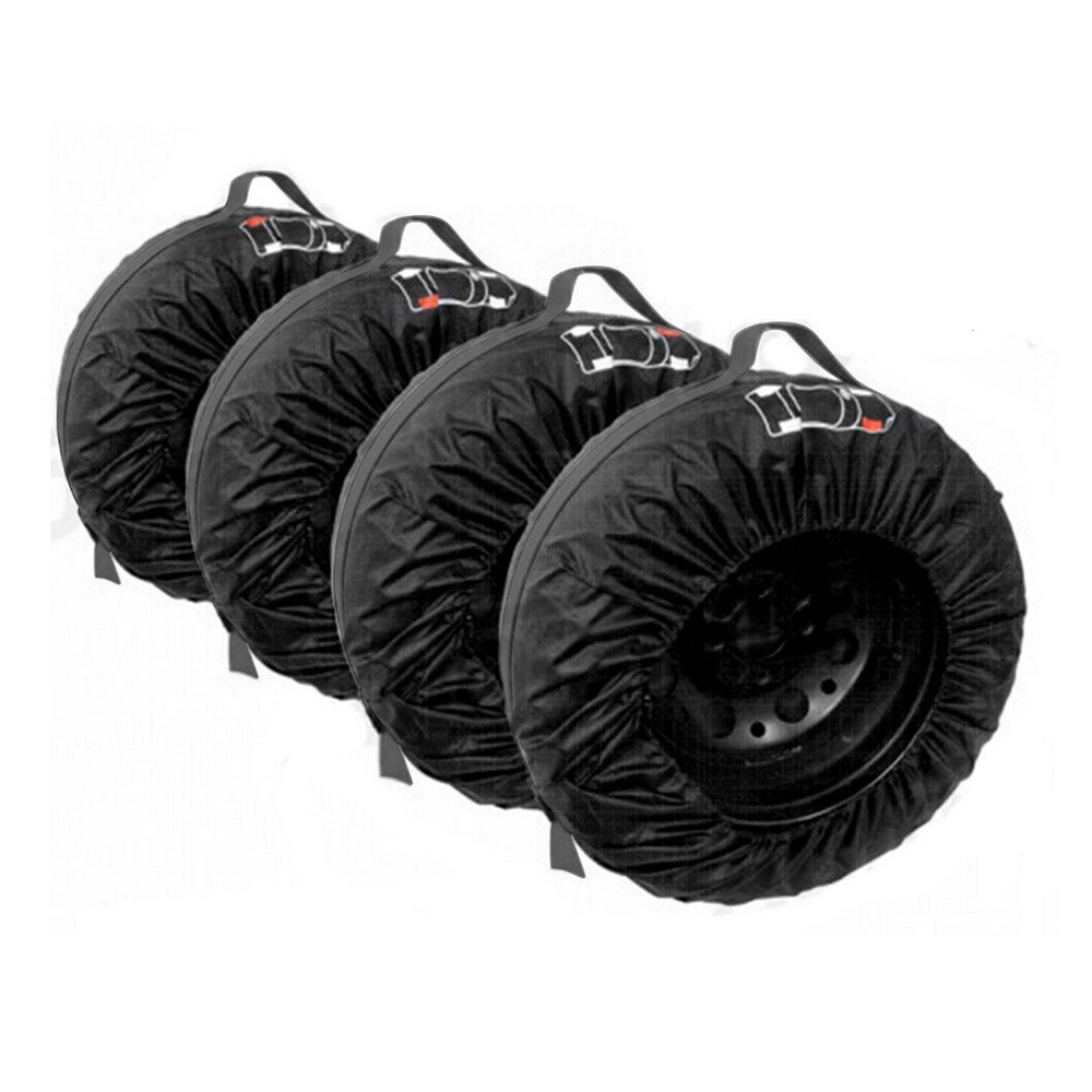 Set 4 huse pentru anvelope/cauciucuri, cu maner, impermeabil, pentru dimensiunea 13-16