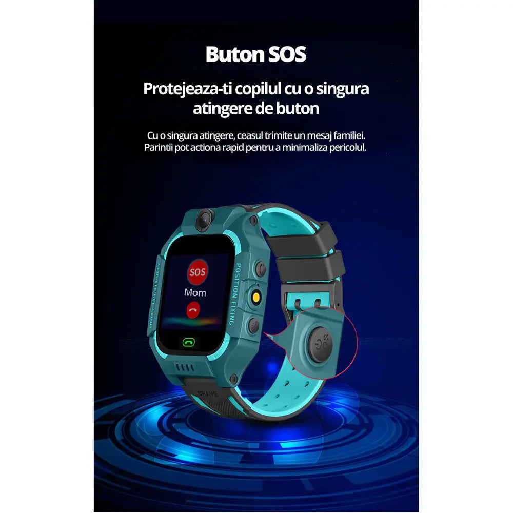 SmartWatch pentru copii cu functie telefon (SIM), Camera, Localizare LBS, Apelare SOS, Agenda telefonica S275 + 🔥 SIM VODAFONE CADOU 🔥