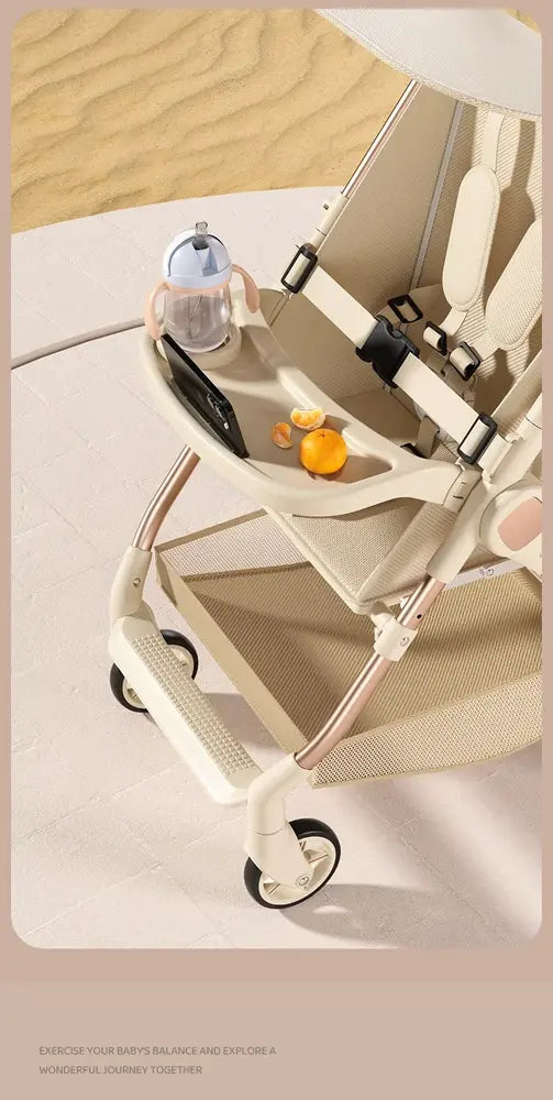 Carucior pentru copii, Pliabil, Cu Tavita Si Parasolar, Pozitie Somn, Plasa Depozitare, Usor, Compact, Confortabil, 1-5 Ani