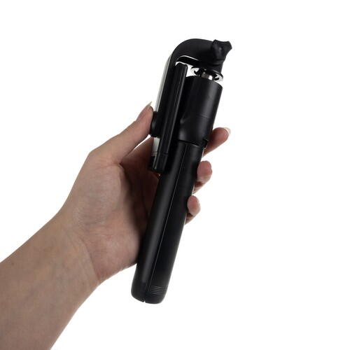 Selfie stick multifunctional, Trepied, Suport pentru telefon, Bluetooth 4.0, telecomanda detasabila, Telescopic, Compatibil iOS/Android, Negru