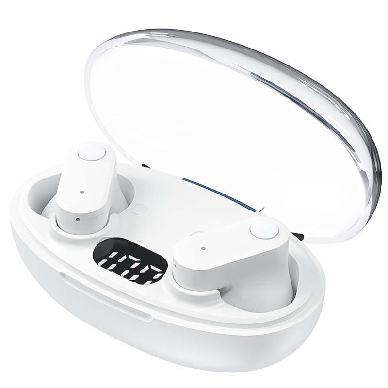 Casti Bluetooth 5.3, Baterie Statie 200mAh, StandBy 180H, Touch pe Casti, Respingere/Raspundere Apel VTS-210, Alb