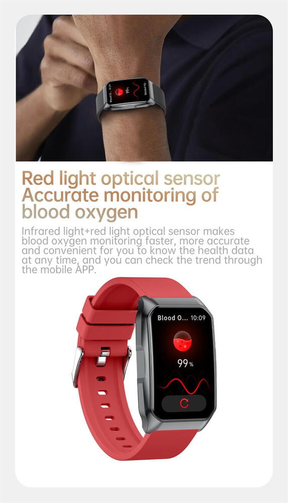 SmartWatch cu Senzor Glucometru, Ritm Cardiac, Nivel Oxigen, Tensiune Arteriala, Apel Bluetooth, Calculator, Moduri Sport, Calorii, Vreme, Ciclu Menstrual, Nivel Stres S835