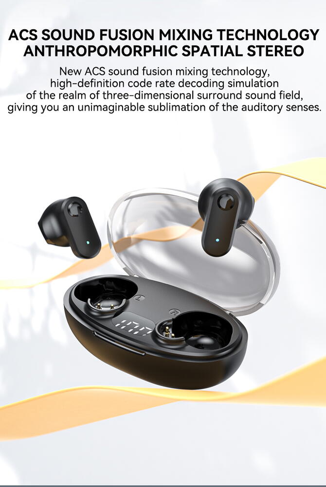 Casti Bluetooth 5.3, Baterie Statie 200mAh, StandBy 180H, Touch pe Casti, Respingere/Raspundere Apel VTS-210, Negru