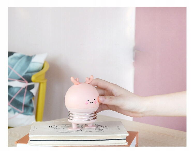 Lampa de noapte, de veghe, pentru copii sau bebelusi, Portabila, Baterie Reincarcabila 300mAh, Rose