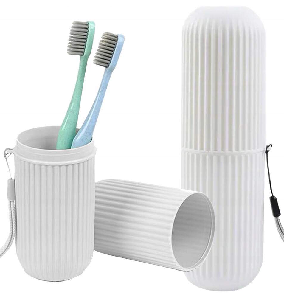 Cutie protectie periuta si pasta de dinti, Ideal pentru calatorie, Alb