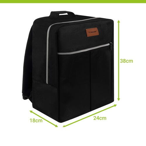 Rucsac, Geanta de calatorie, 17L, 38x24x18cm, Trusa Cosmetice Inclusa, Negru
