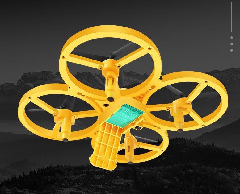 Drona Anti Coliziune, cu LED, Firefly, Greutate 73g, RC Gravity cu Telecomanda, Quadcopter Smart