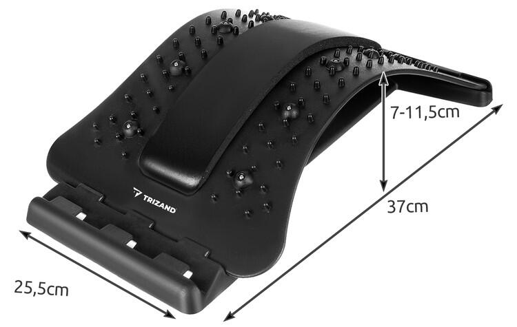 Aparat Pentru Masaj Lombar, Contribuie La Relaxarea Muschilor, Corectarea Posturii, Acupresiune, Tratarea Durerilor De Spate, Albastru/Negru