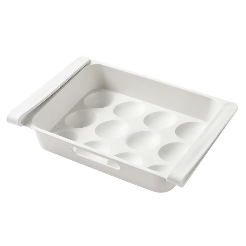 Cutie organizator pentru oua, legume, fructe, sistem prindere pe etajera