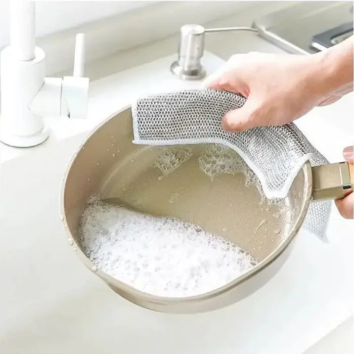 Lavete multifuncționale din microfibra metalica, 20x20cm, Set 5 buc