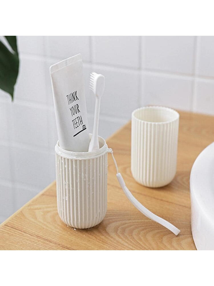 Cutie protectie periuta si pasta de dinti, Ideal pentru calatorie, Alb