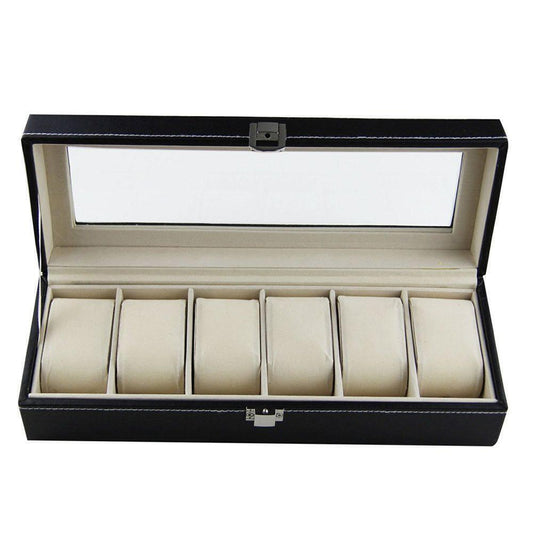 Cutie depozitare pentru 6 ceasuri, Piele Ecologica