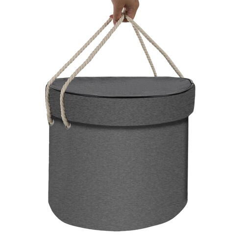 Cos pliabil pentru depozitare jucarii sau haine, Organizare Jucarii, Cu saltea de joc, Capac anti praf, 31 x 27 cm