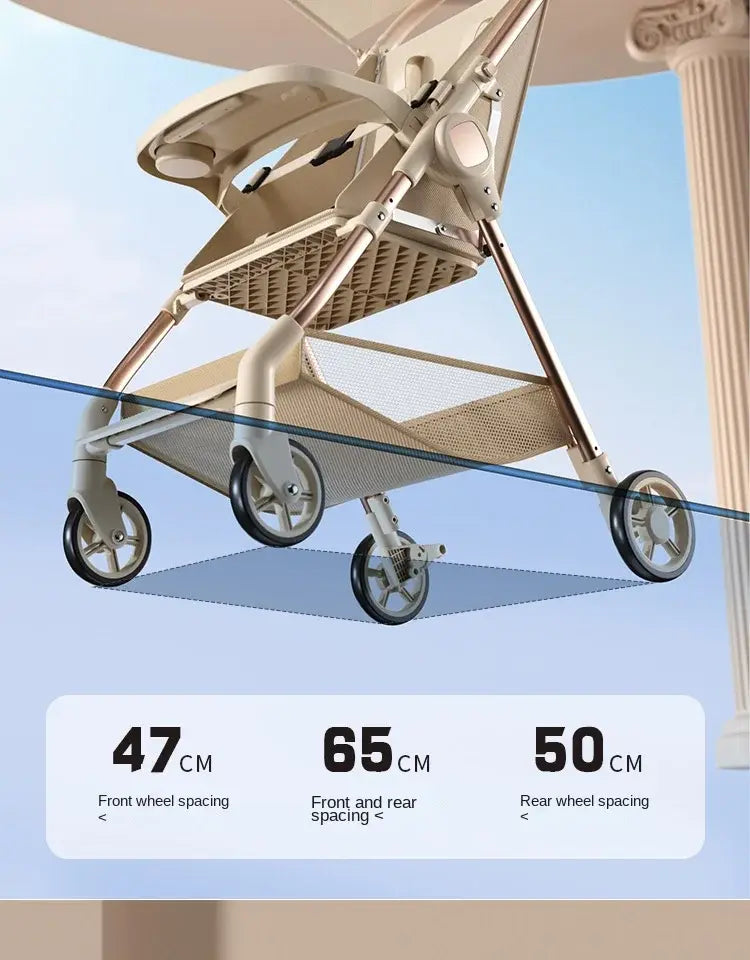Carucior pentru copii, Pliabil, Cu Tavita Si Parasolar, Pozitie Somn, Plasa Depozitare, Usor, Compact, Confortabil, 1-5 Ani