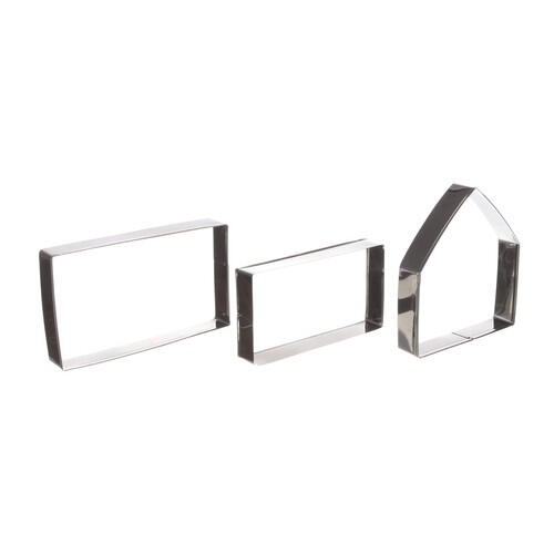 Forme metalice pentru casuta din turta dulce sau biscuiti, 10 piese