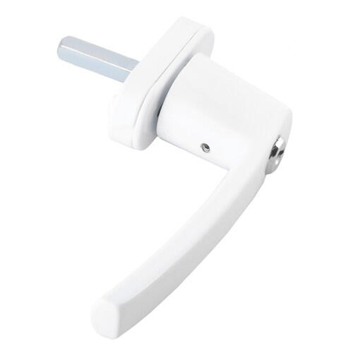 Maner fereastra cu incuietoare, model universal, inchidere securizata, 2 chei incluse, Alb