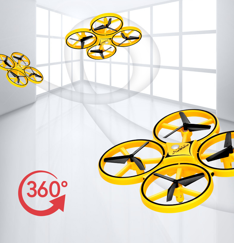 Drona Anti Coliziune, cu LED, Firefly, Greutate 73g, RC Gravity cu Telecomanda, Quadcopter Smart