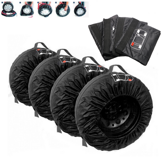 Set 4 huse pentru anvelope/cauciucuri, cu maner, impermeabil, pentru dimensiunea 13-16