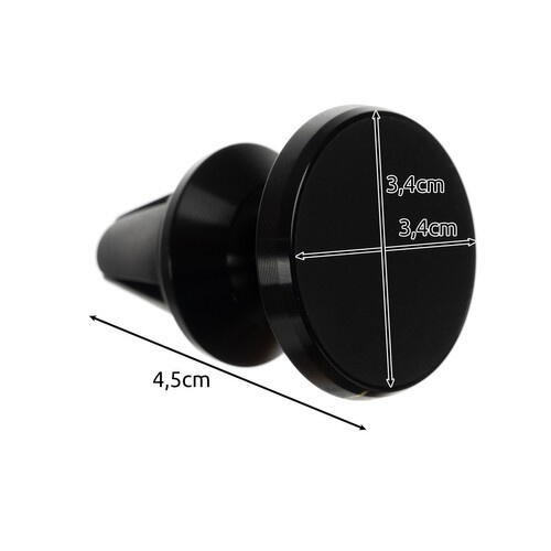 Suport auto magnetic pentru telefon, Reglabil 90°, Prindere aeroterma, Rotire 360 grade, 4.5 x 3.4 x 3.4 cm