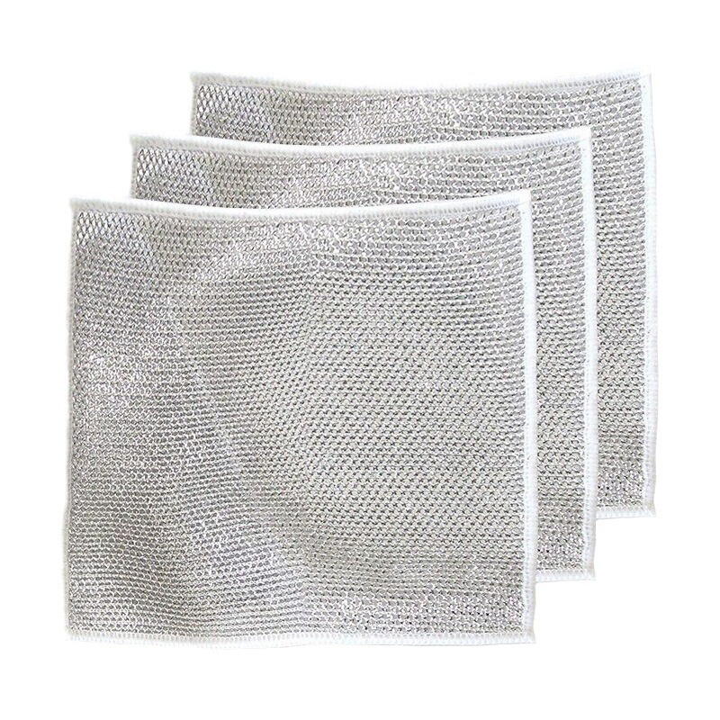 Lavete multifuncționale din microfibra metalica, 20x20cm, Set 5 buc
