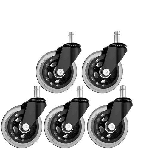 Set 5 roti silicon scaune, Design modern, Tija 11 mm, Cauciuc siliconic calitate superioara, Perfecte pentru orice tip de podea, inclusiv parchet, gresie sau covor