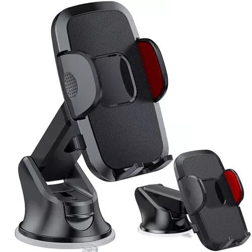 Suport auto pentru telefon, Reglabil, Rotire 360 °, Compatibil cu smartphone-uri de la 4 la 7 inchi, Prindere cu ventuza