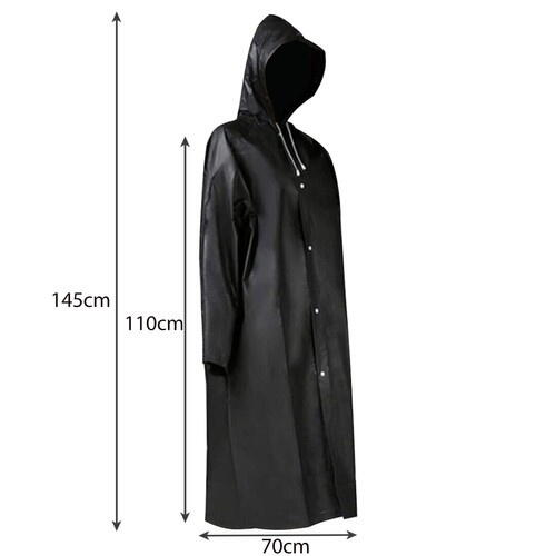 Pelerina de Ploaie Impermeabila , Lungime 110 cm, Confectionata din Material EVA, Prindere cu Capse, Gluga cu snur, Ideal pentru Camping, Drumetii, Pescuit