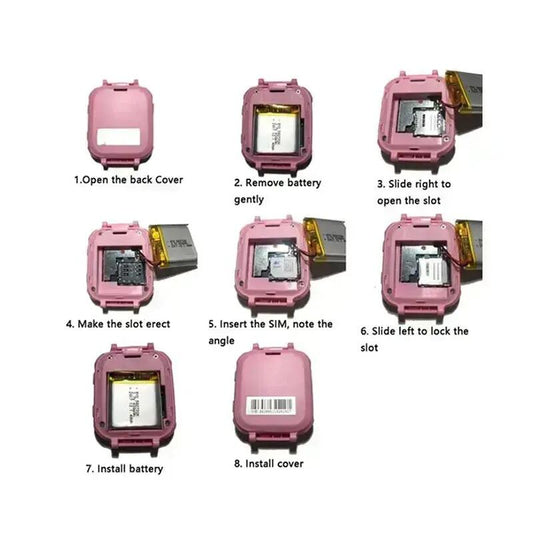 SmartWatch pentru copii cu functie telefon (SIM), 2G, Camera, Functie Monitorizare, Localizare LBS, Apelare SOS, Agenda telefonica, Roz + 🔥 SIM VODAFONE CADOU 🔥