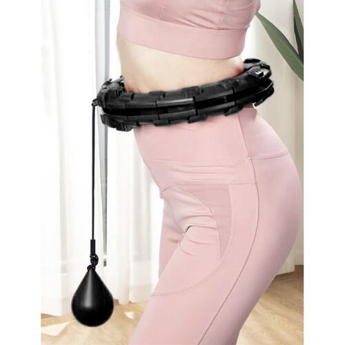 Cerc fitness, Hula Hoop, cu greutate suplimentara detasabila, 24 noduri detasabile, pentru slabire, pentru talie, masaj 360°, file de masaj