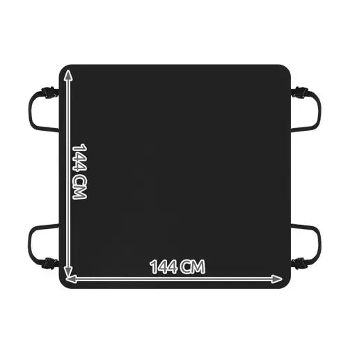 Husa auto profesionala, Protectie si transport animale, Caini si pisici, Pentru bancheta autoturismului, Impermeabil, Antialunecare, Negru, 144 x 144 cm