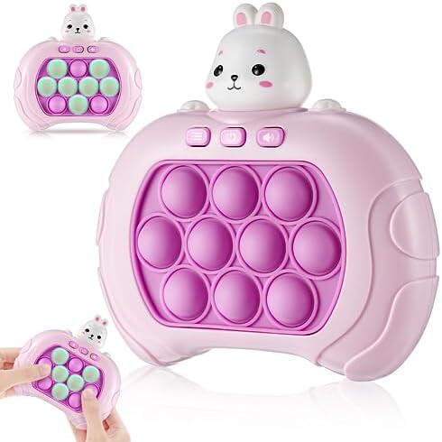 Consola Pop It Fidget, Jucarie pentru copii 3+ ani și Joc de petrecere, Roz