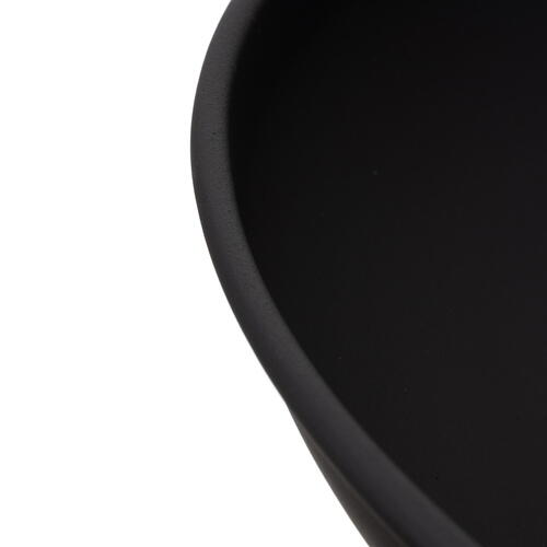 Vatra de foc pentru terasa si gradina, din Otel, Diametru 58 cm, Inaltime 23 cm, culoare Negru
