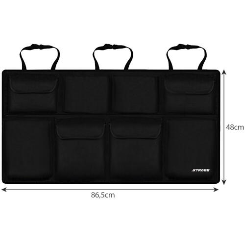 Organizator portbagaj auto, Negru 86.5x48cm, 8 Buzunare, Rezistent la apa