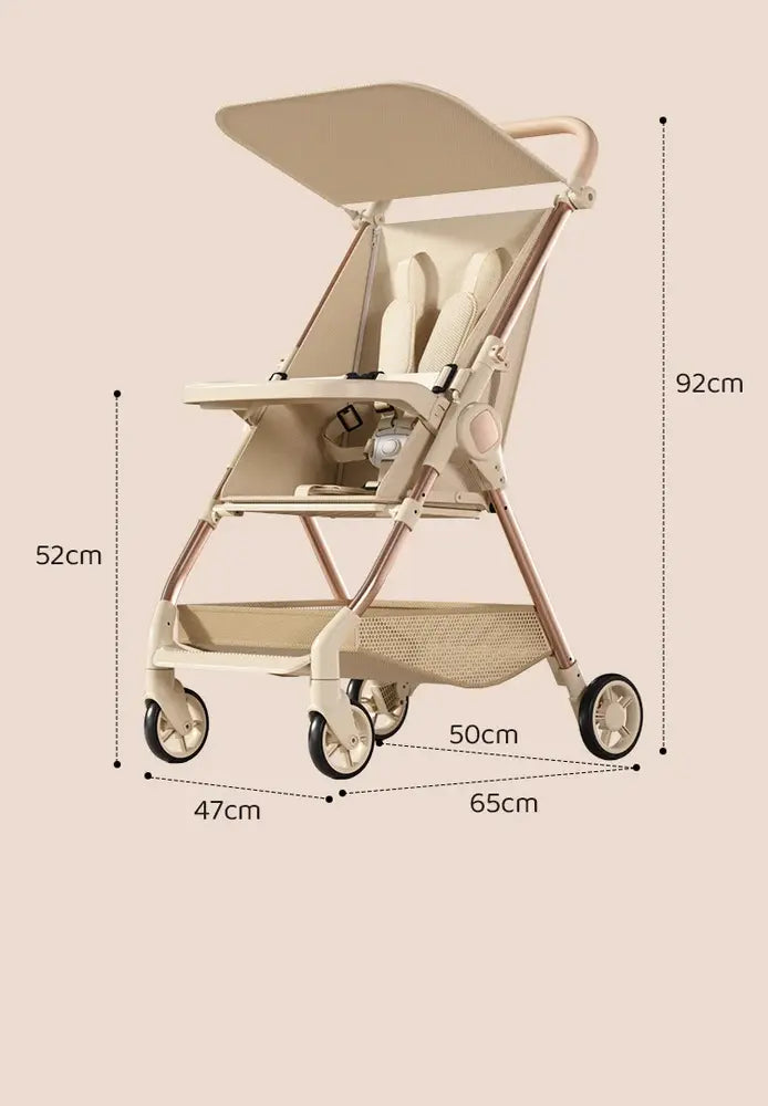 Carucior pentru copii, Pliabil, Cu Tavita Si Parasolar, Pozitie Somn, Plasa Depozitare, Usor, Compact, Confortabil, 1-5 Ani