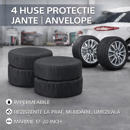 Set 4 huse pentru anvelope/cauciucuri, Impermeabil, pentru dimensiunea 17-20 inch