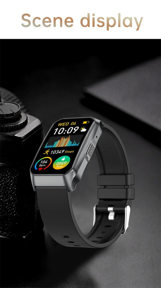 SmartWatch cu Senzor Glucometru, Ritm Cardiac, Nivel Oxigen, Tensiune Arteriala, Apel Bluetooth, Calculator, Moduri Sport, Calorii, Vreme, Ciclu Menstrual, Nivel Stres S833