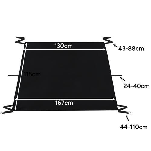 Parasolar Parbriz Anti-Inghet, Dimensiuni 130 x 113 x 167 cm, Impermeabil, Montaj Rapid Prin Carlige, Protejeaza Impotriva Zapezii si a Razelor Solare, Include Sac pentru Depozitare