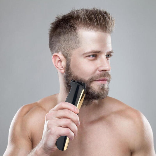 Masina de Tuns Barba si Parul 10 in 1, Autonomie 60 min, Nas, Urechi, Suport, Acumulator