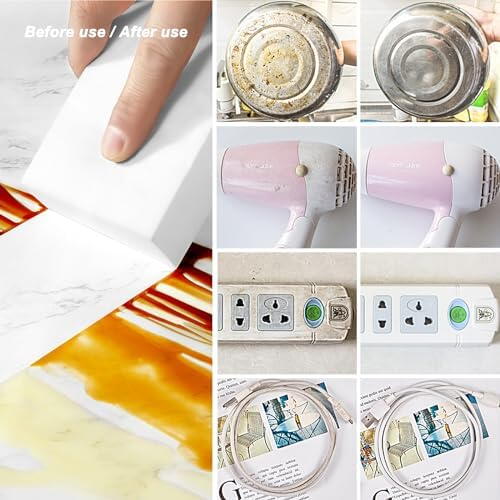 Bureti magici melamina - Set 10 bucati, 2x6x10cm, Alb