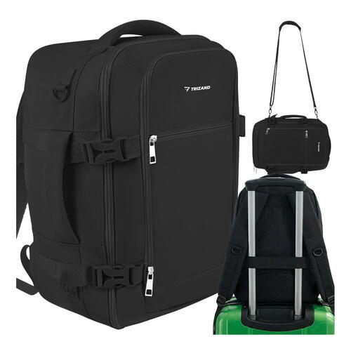 Rucsac de calatorie tip Geanta, 20L, 40x25x20cm, 2 Compartimente, Negru