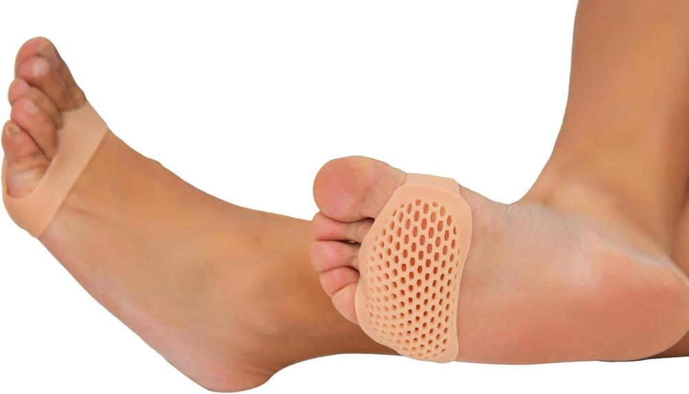 Branturi Pentru Metatarsiene, Separator Corectie Pozitie Degete Picior, Respirabil, Reutilizabil, Impotriva alunecarii, Reducerea socurilor, Silicon, Culoarea pielii