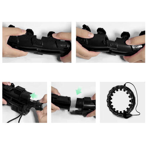 Cerc fitness, Hula Hoop, cu greutate suplimentara detasabila, 24 noduri detasabile, pentru slabire, pentru talie, masaj 360°, file de masaj