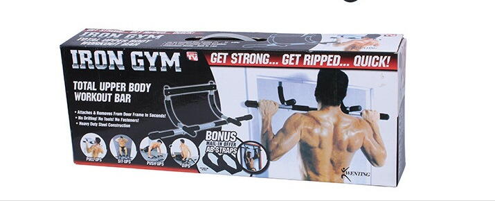 Bara fitness pentru tractiuni cu prindere pe tocul usii, greutate maxima 100 kg