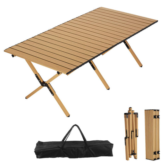 Masa pliabila pentru camping si gradina, PVC, Picioare Aluminiu, Husa Inclusa, 150x60 CM