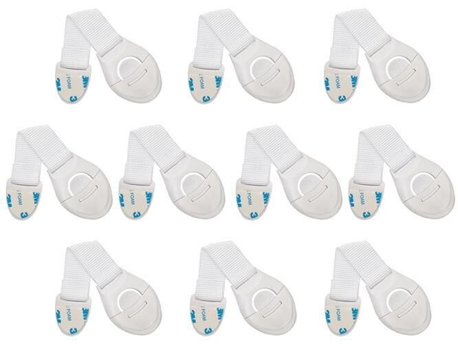 OFERTA 5+5 GRATIS Siguranta usi copii, Blocator Sertare, Usa Cuptor, Frigider, Congelator, Dulap, Deschidere Accidentala, Adeziv Puternic, Fara Urme Dupa Indepartare, Alb