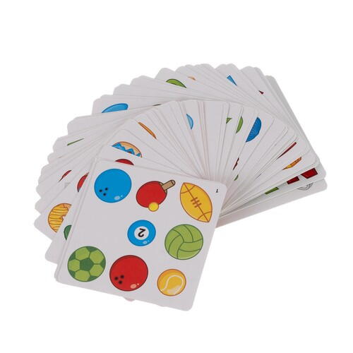 Joc de inteligenta Quick Pucks, 16 discuri, 40 cartonase cu imagini, clopot, 5.2 x 3.2 x 1.5 cm